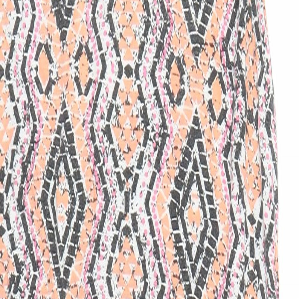 New Look Womens Orange Geometric  Maxi  Size 12