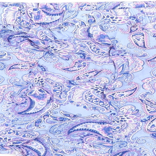 Primark Womens Blue Paisley  Cut-Off Shorts Size L
