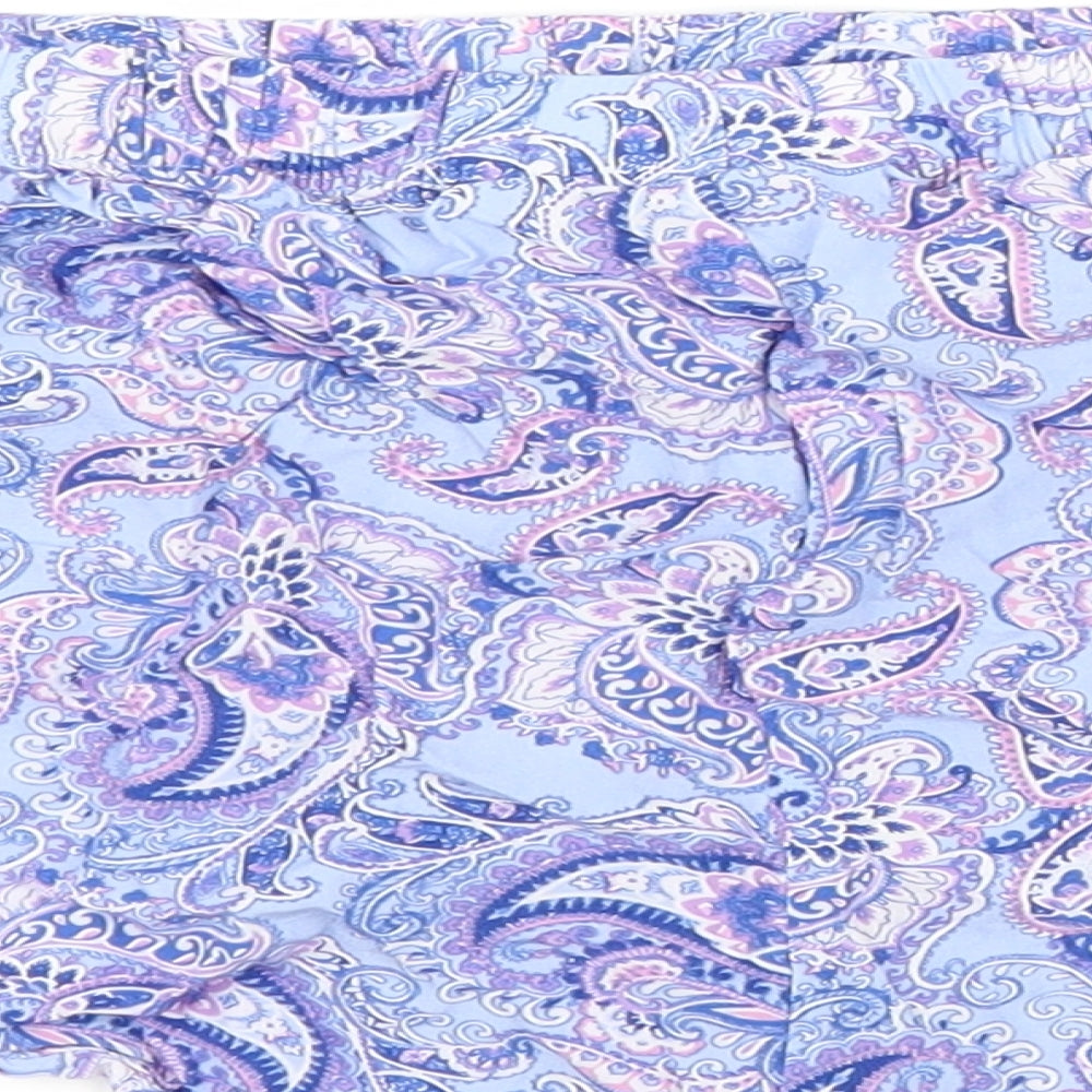 Primark Womens Blue Paisley  Cut-Off Shorts Size L
