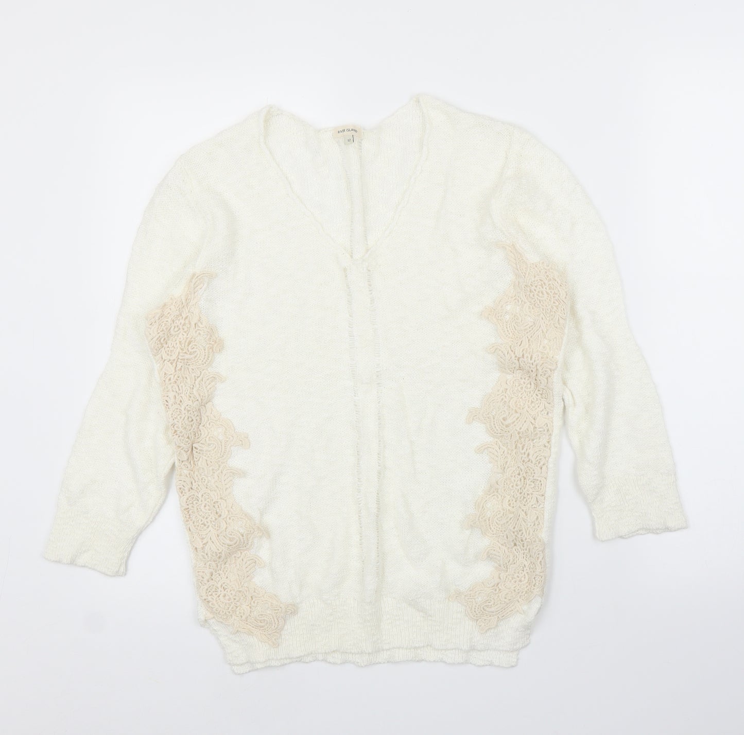 River Island Womens Ivory   Pullover Jumper Size 12