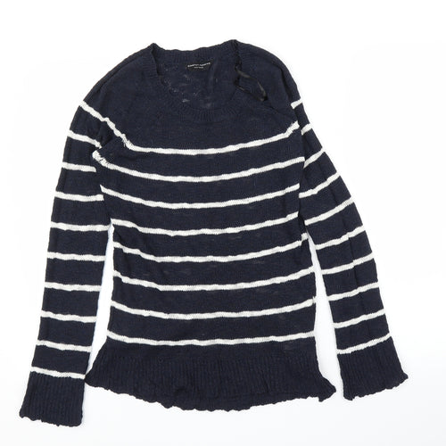 Dorothy Perkins Womens Blue Striped  Pullover Jumper Size 10