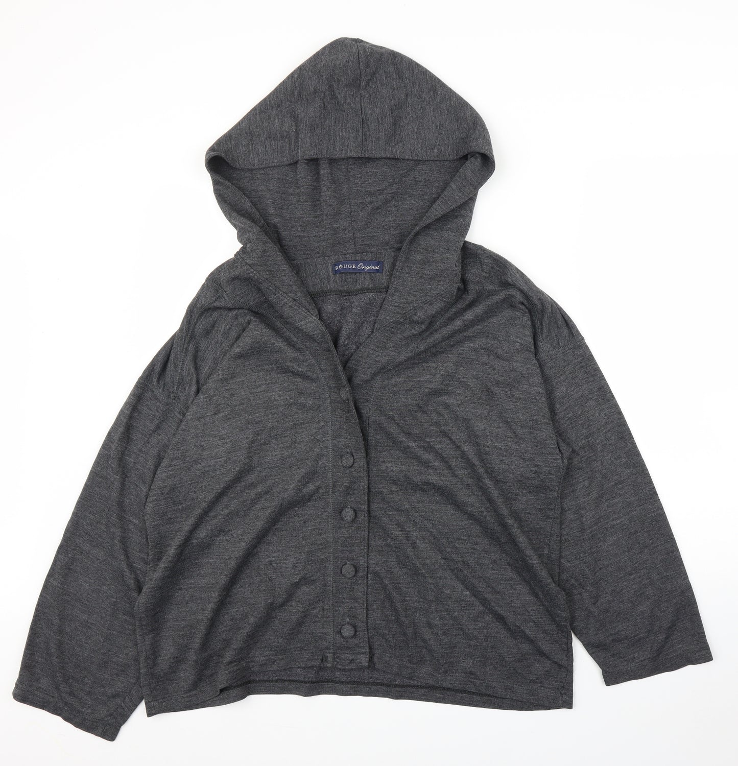 Rouge Mens Grey   Cardigan Hoodie Size L