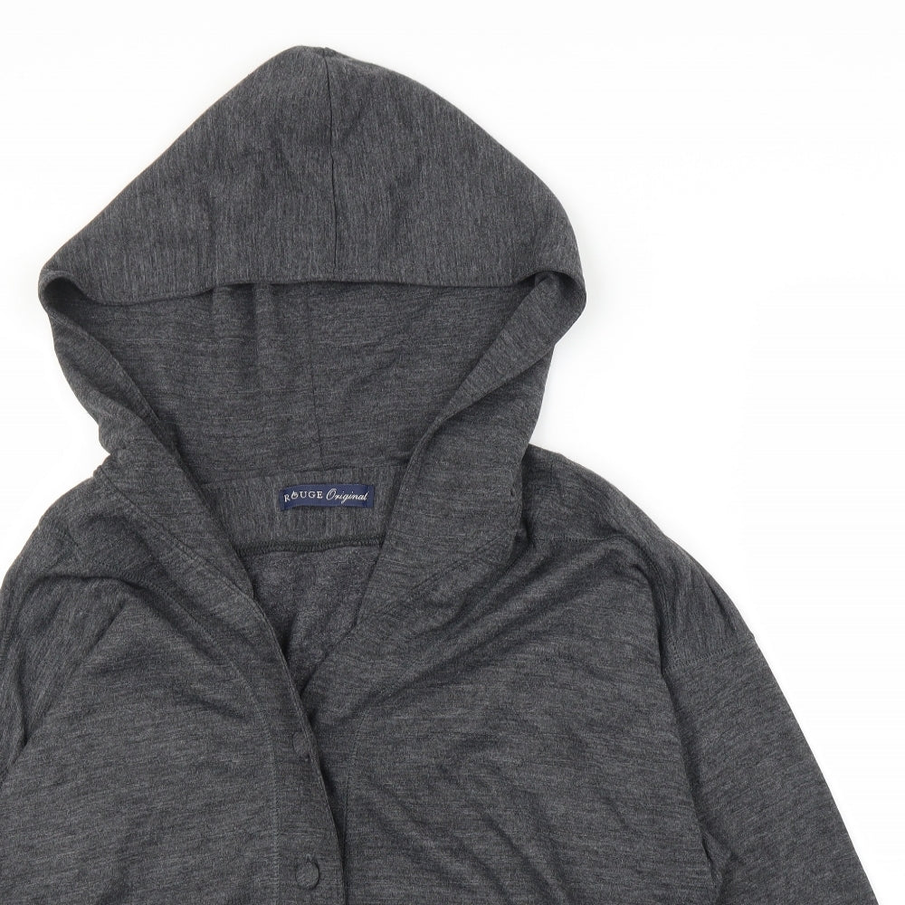 Rouge Mens Grey   Cardigan Hoodie Size L