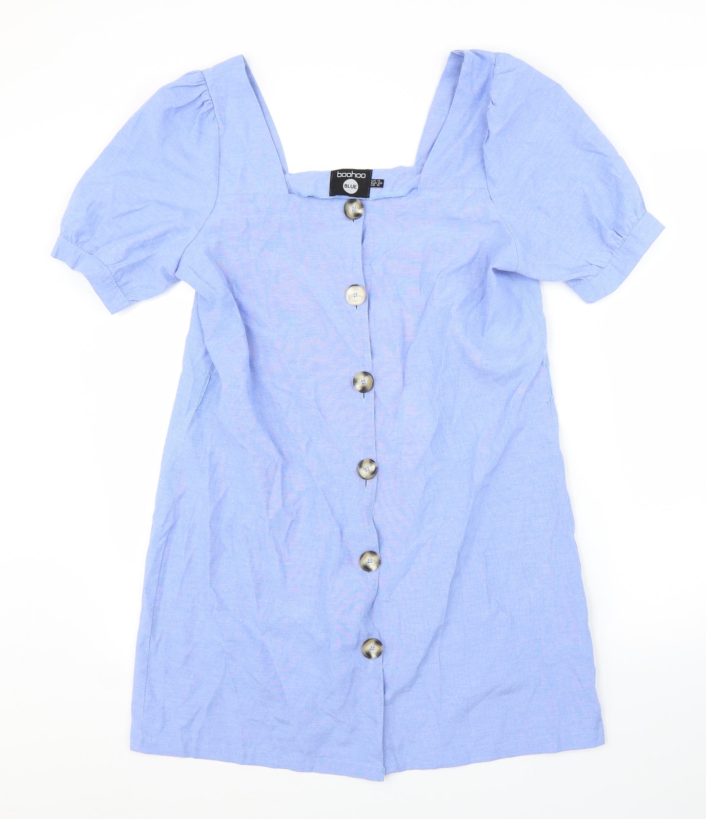 Boohoo Womens Blue   Shirt Dress  Size 14