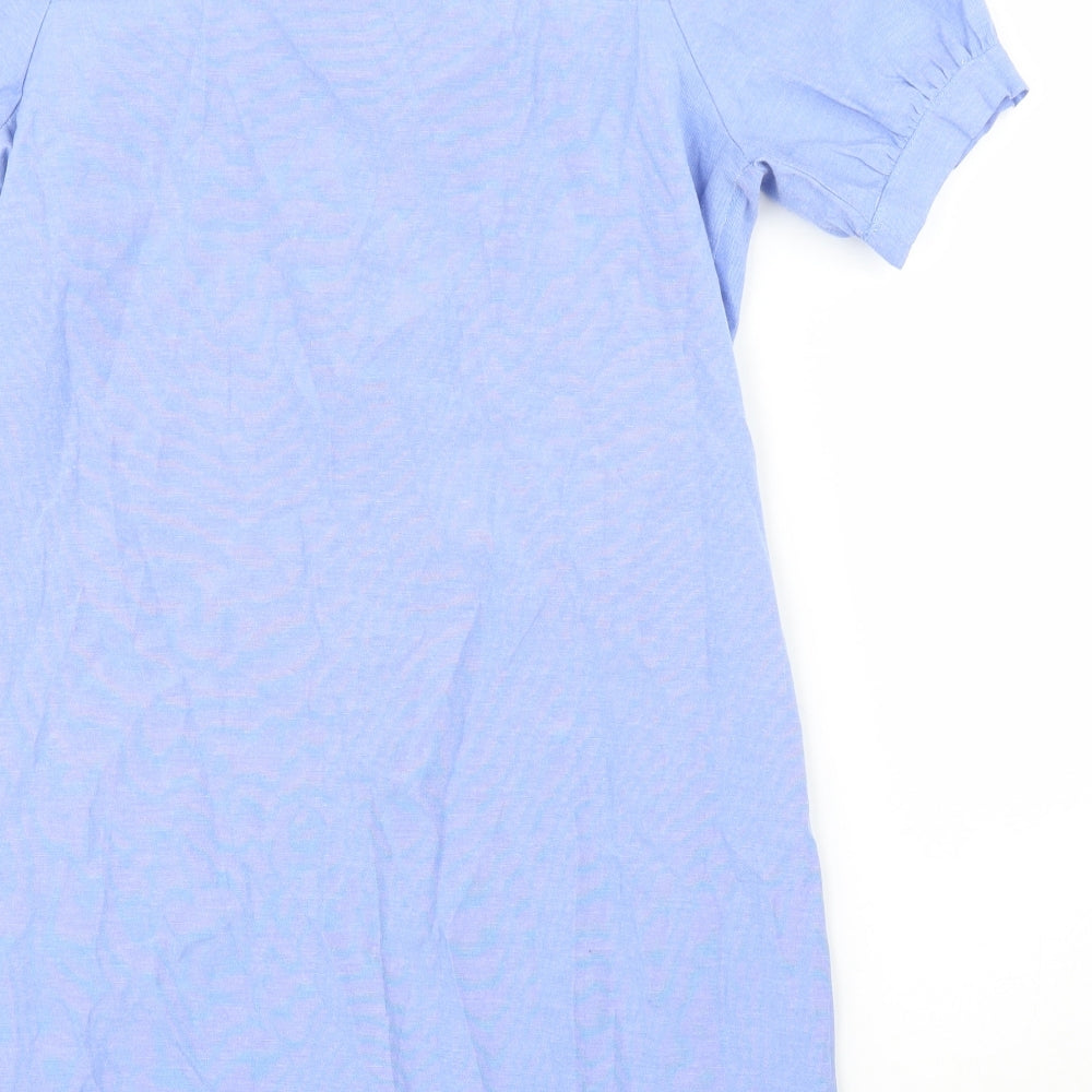 Boohoo Womens Blue   Shirt Dress  Size 14