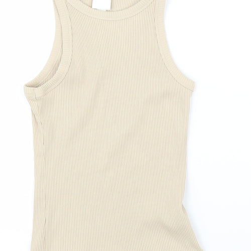 H&M Womens Beige   Basic Tank Size S