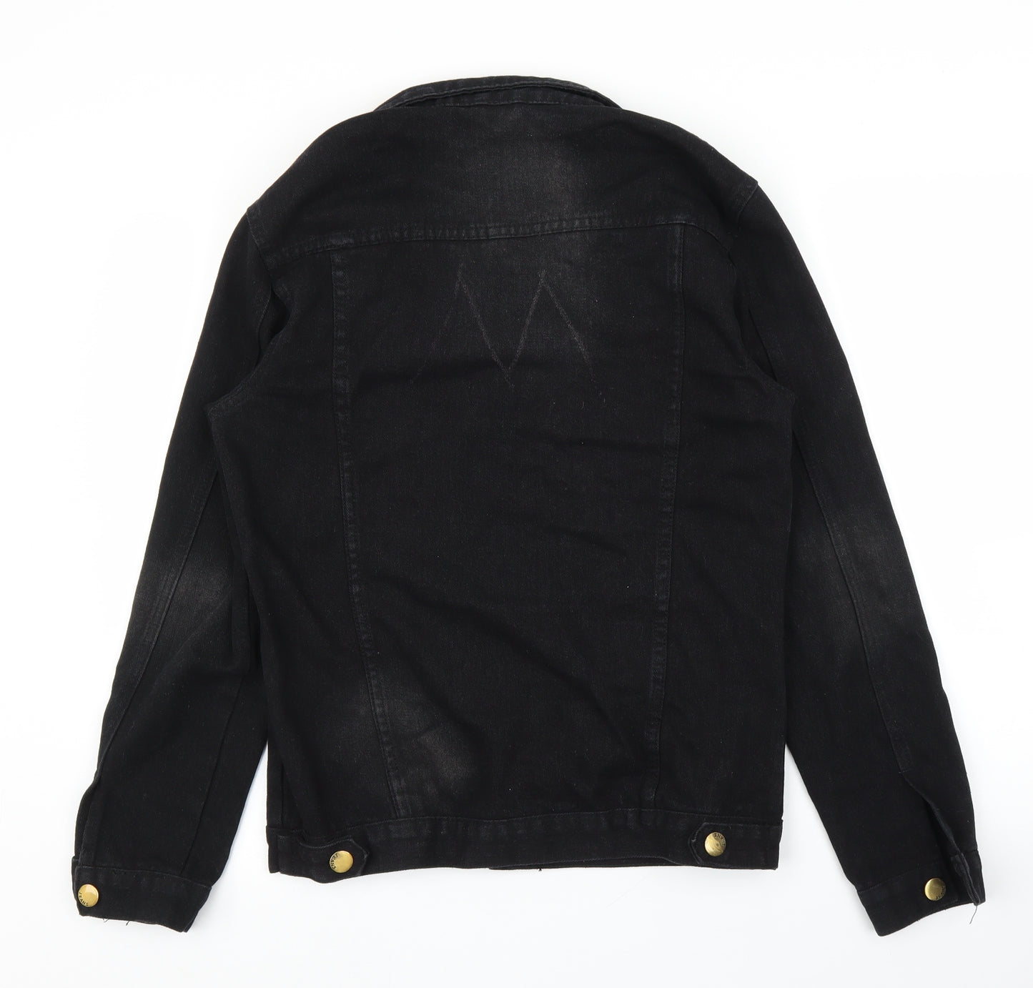 Preworn Mens Black  Denim Jacket  Size L