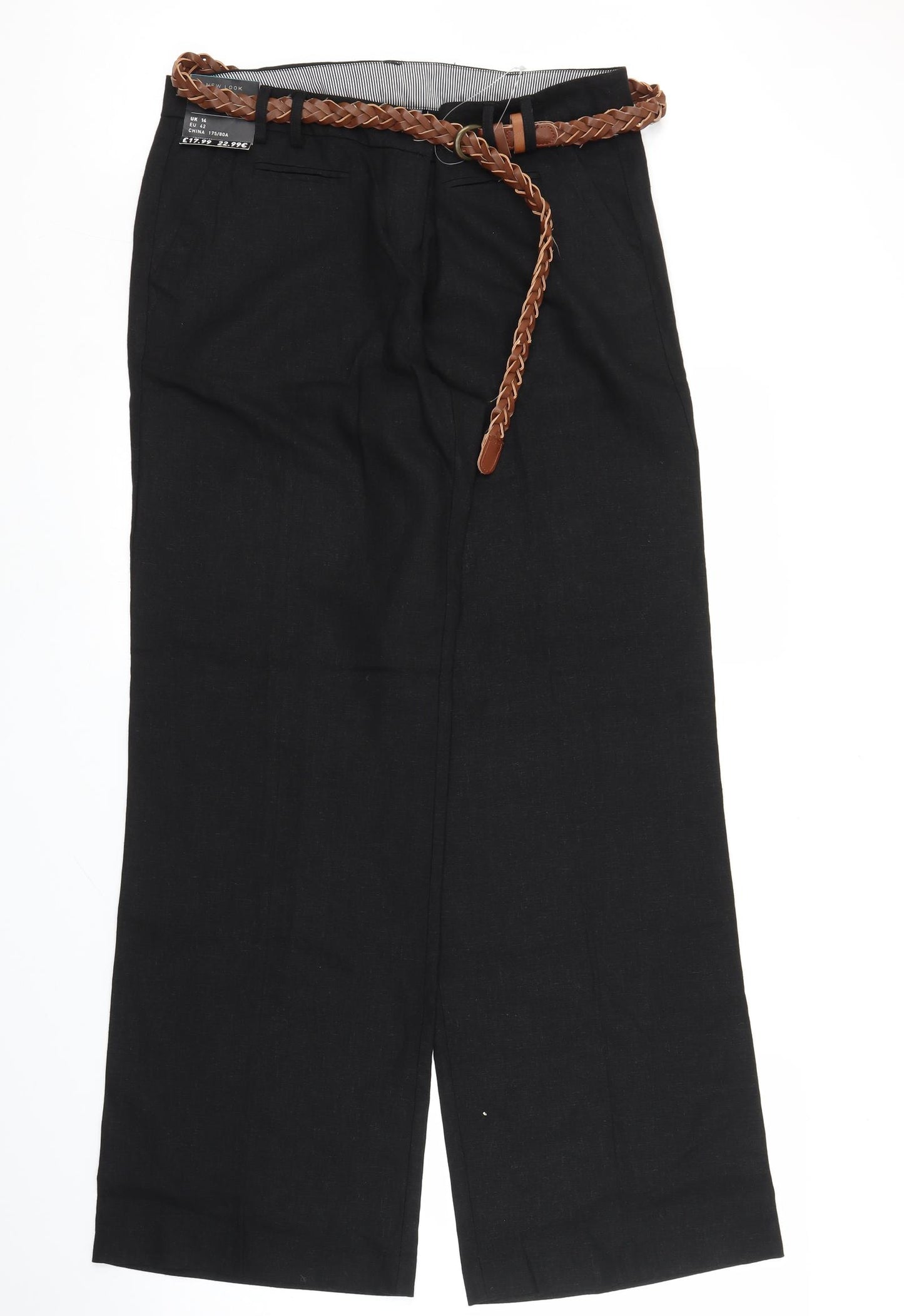 New Look Womens Black   Trousers  Size 14 L30 in