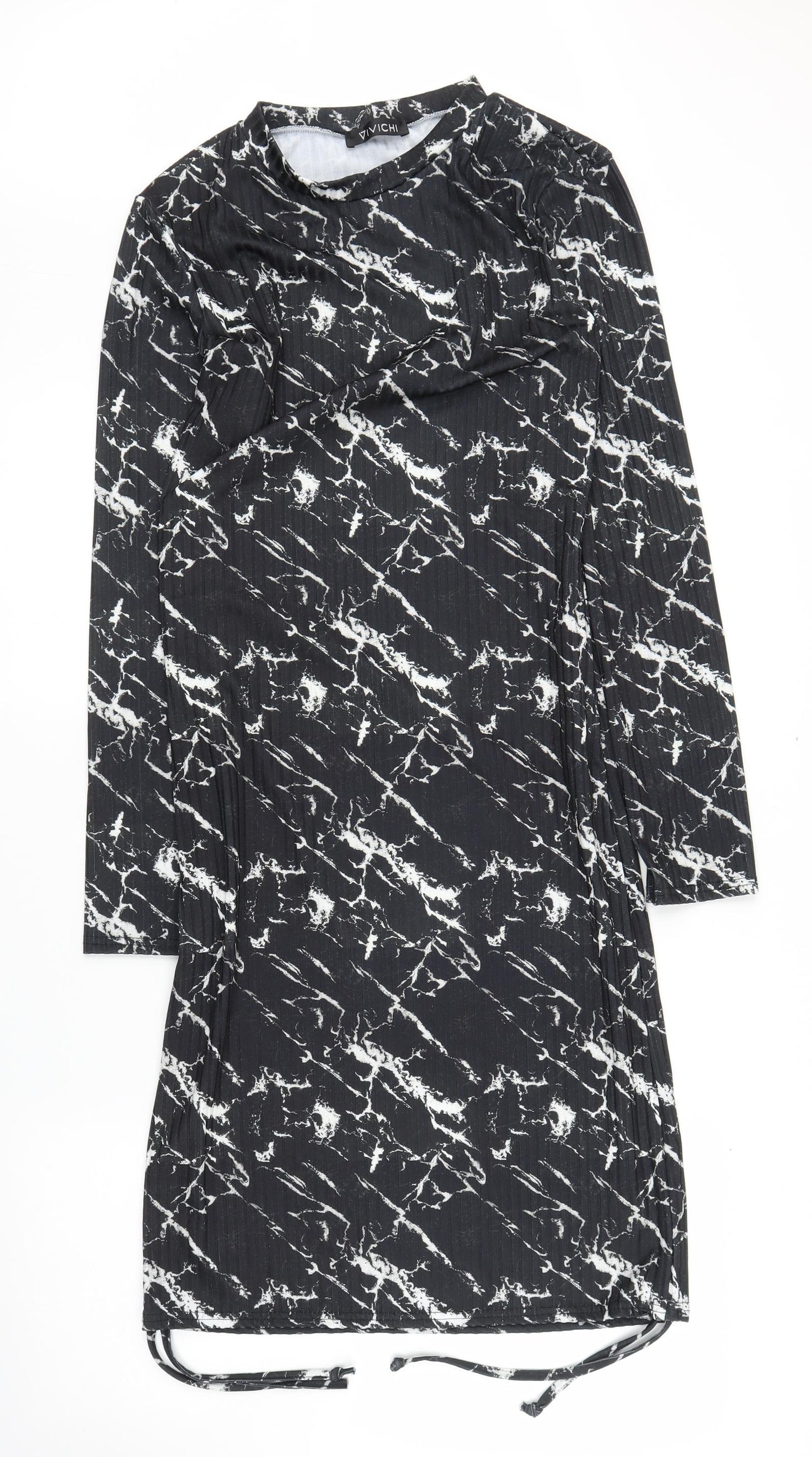 Vivichi Womens Black Tie Dye  A-Line  Size M