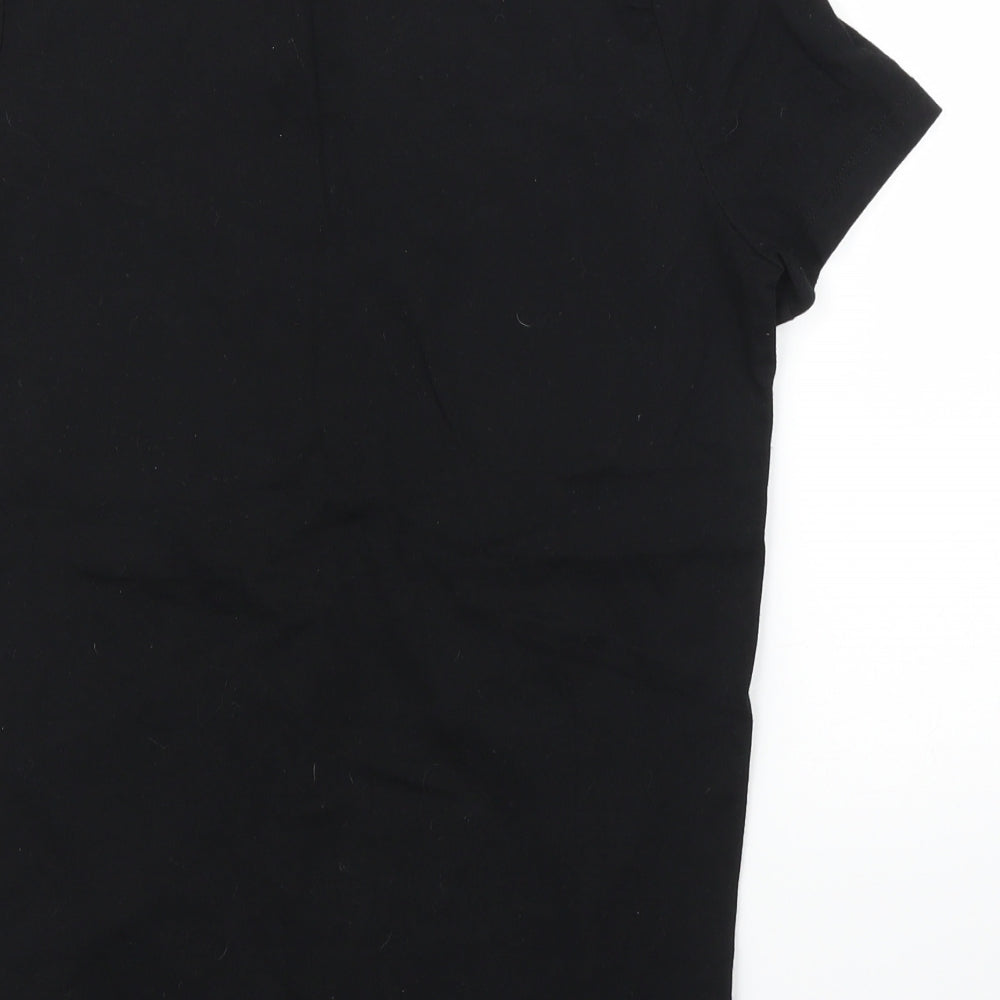 New Look Womens Black   Basic T-Shirt Size 8  - Pearls