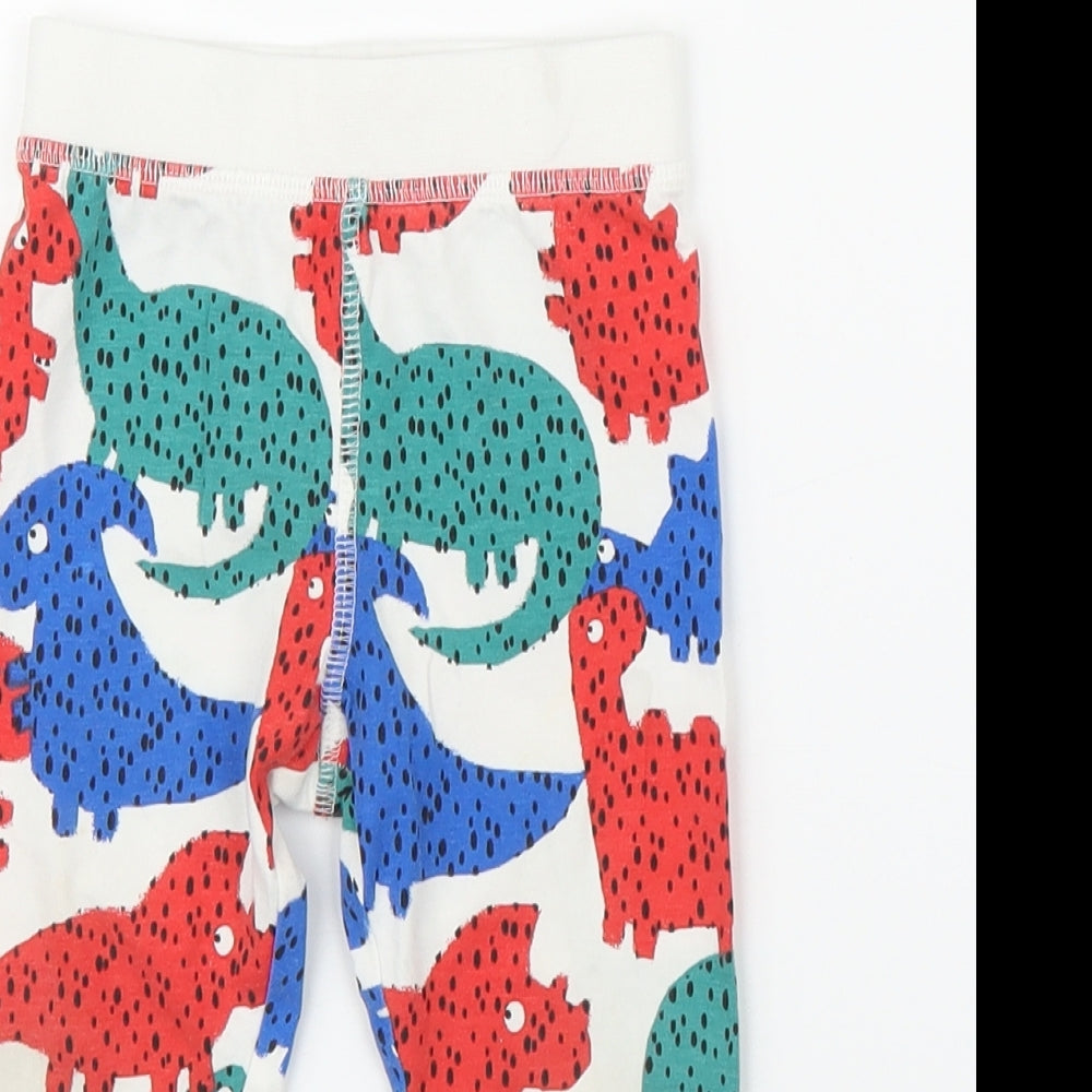 M&S Boys White   Capri Leggings Size 12-18 Months  - Dinsosaur