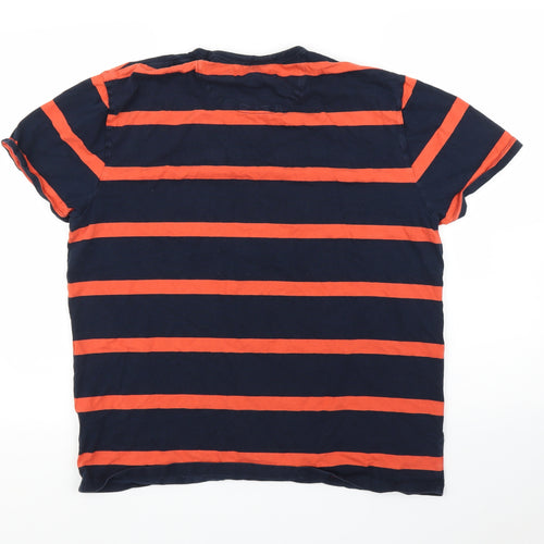 Jasper Conran Mens Blue Striped   T-Shirt Size L