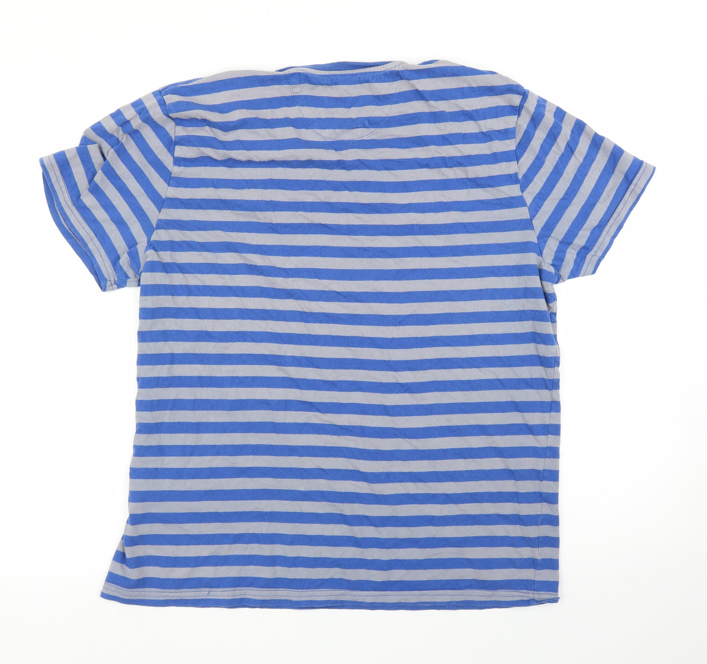 Jasper Conran Mens Blue Striped   T-Shirt Size L