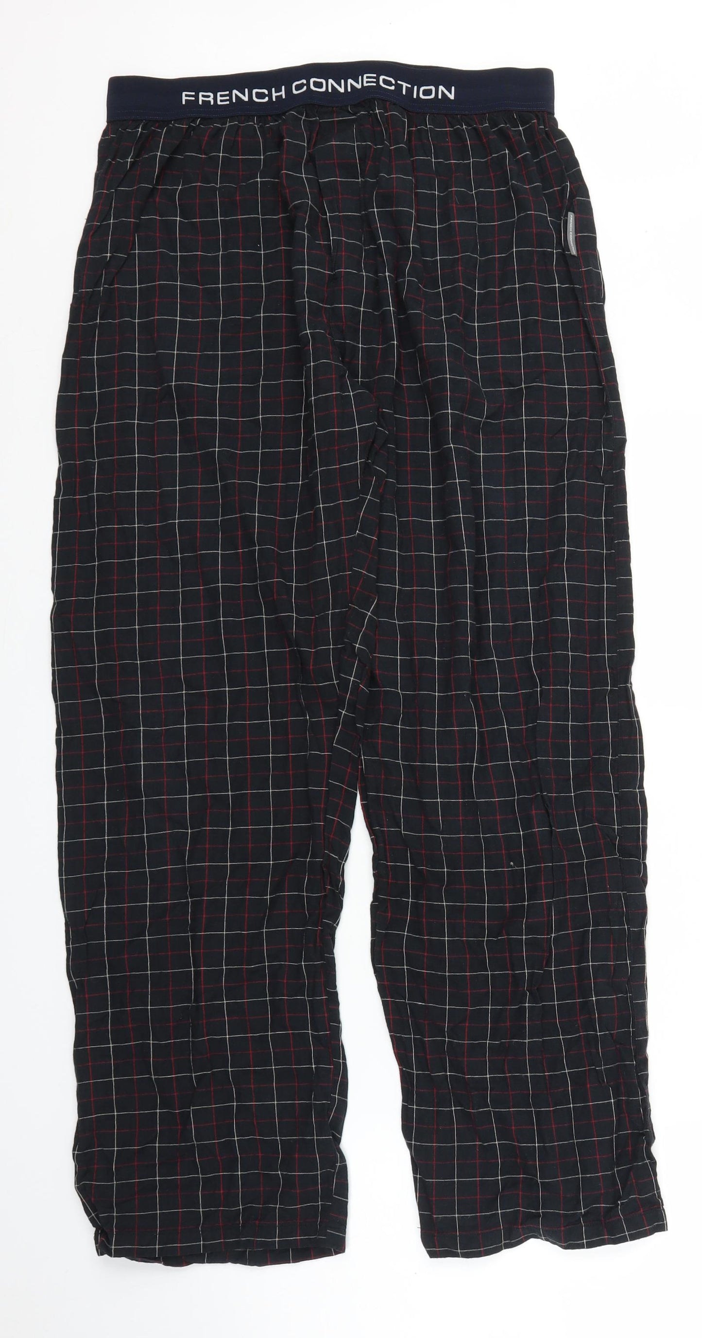 French Connection Mens Black Check   Pyjama Pants Size L