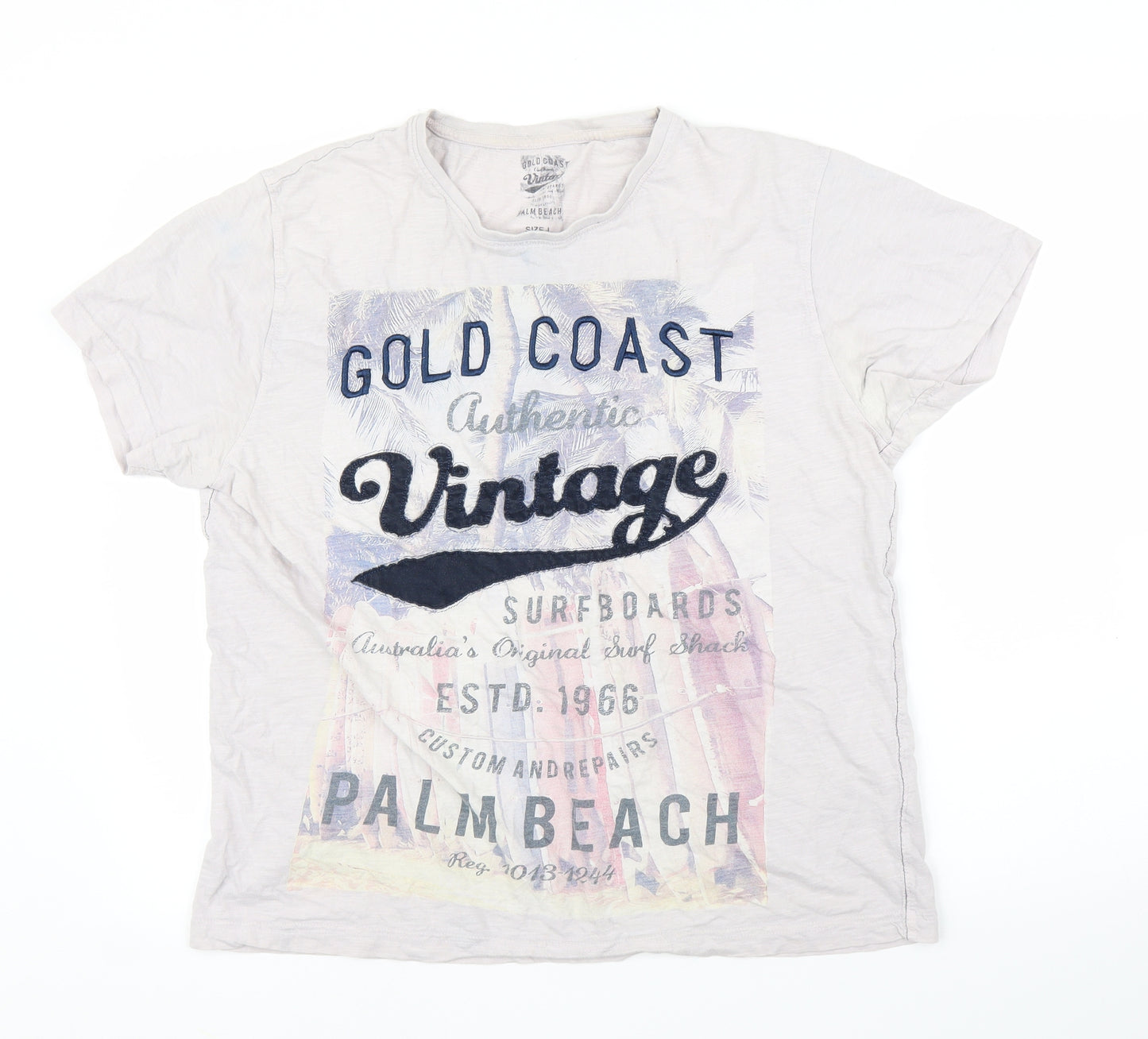 Peacocks Mens Purple    T-Shirt Size L