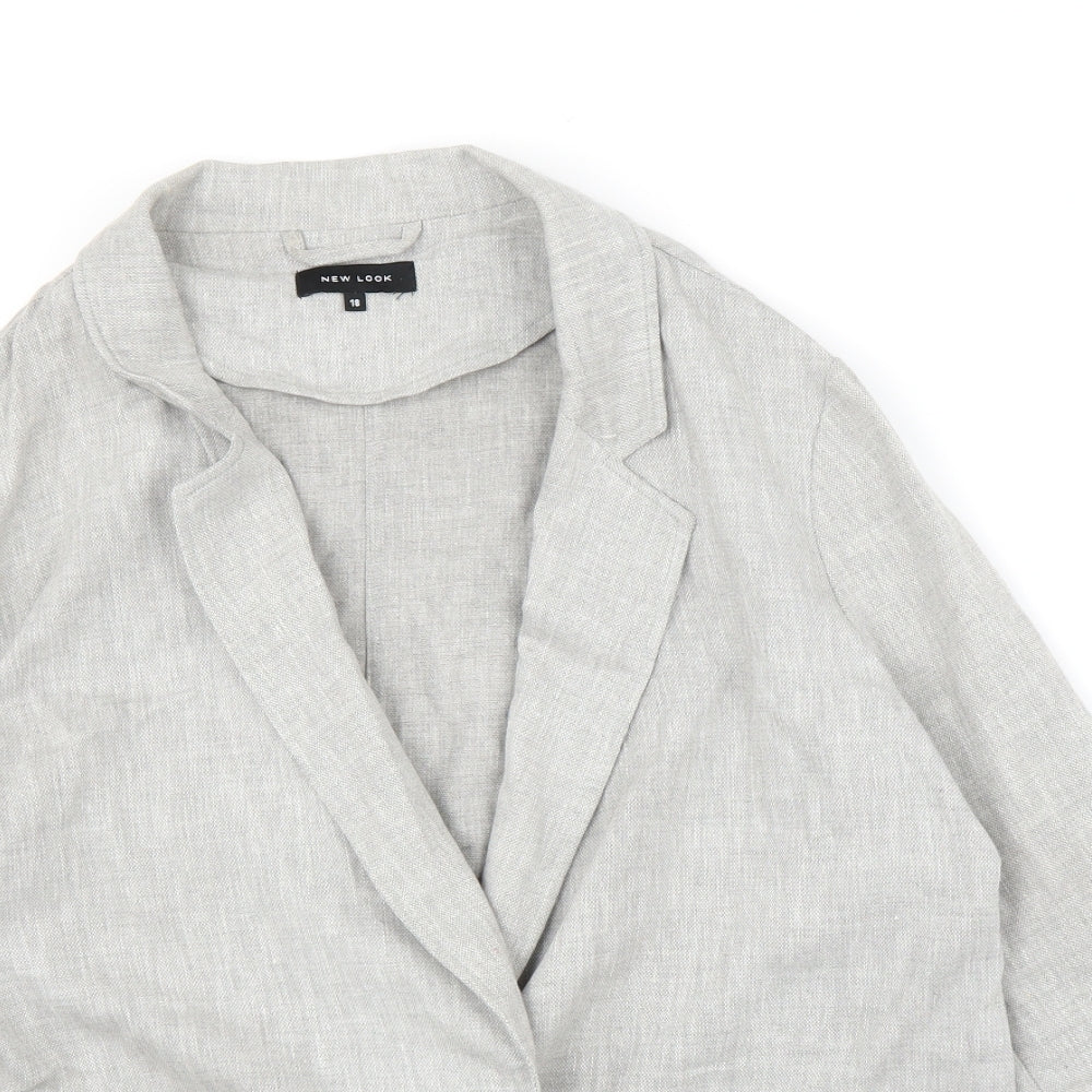 New Look Womens Grey   Cardigan Jumper Size 18