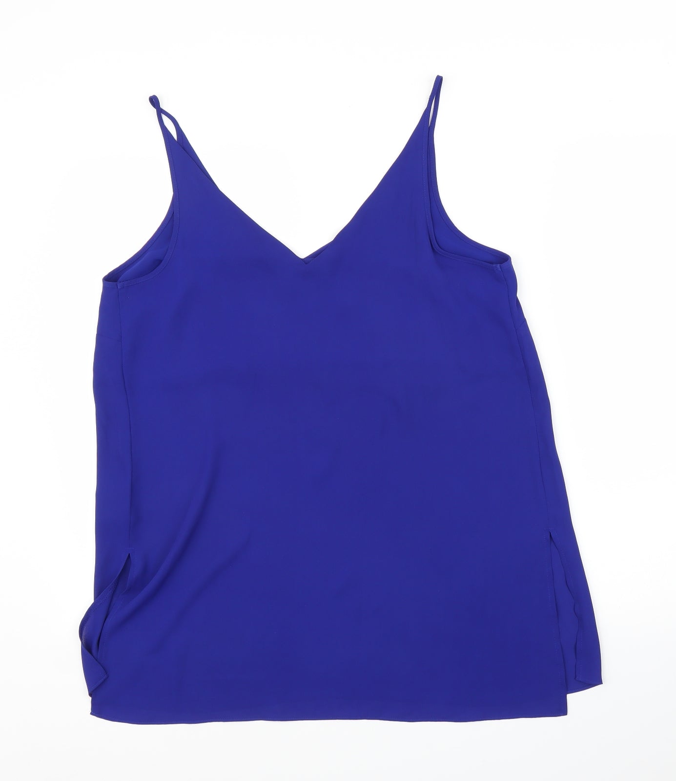Papaya Womens Blue   Basic Blouse Size 16  - Split down sides