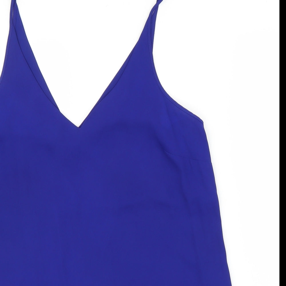 Papaya Womens Blue   Basic Blouse Size 16  - Split down sides