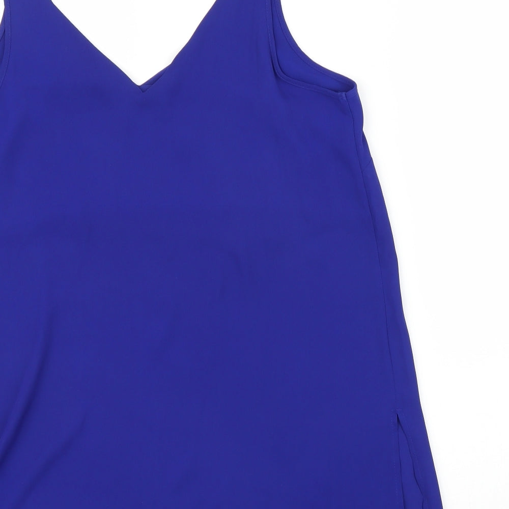Papaya Womens Blue   Basic Blouse Size 16  - Split down sides