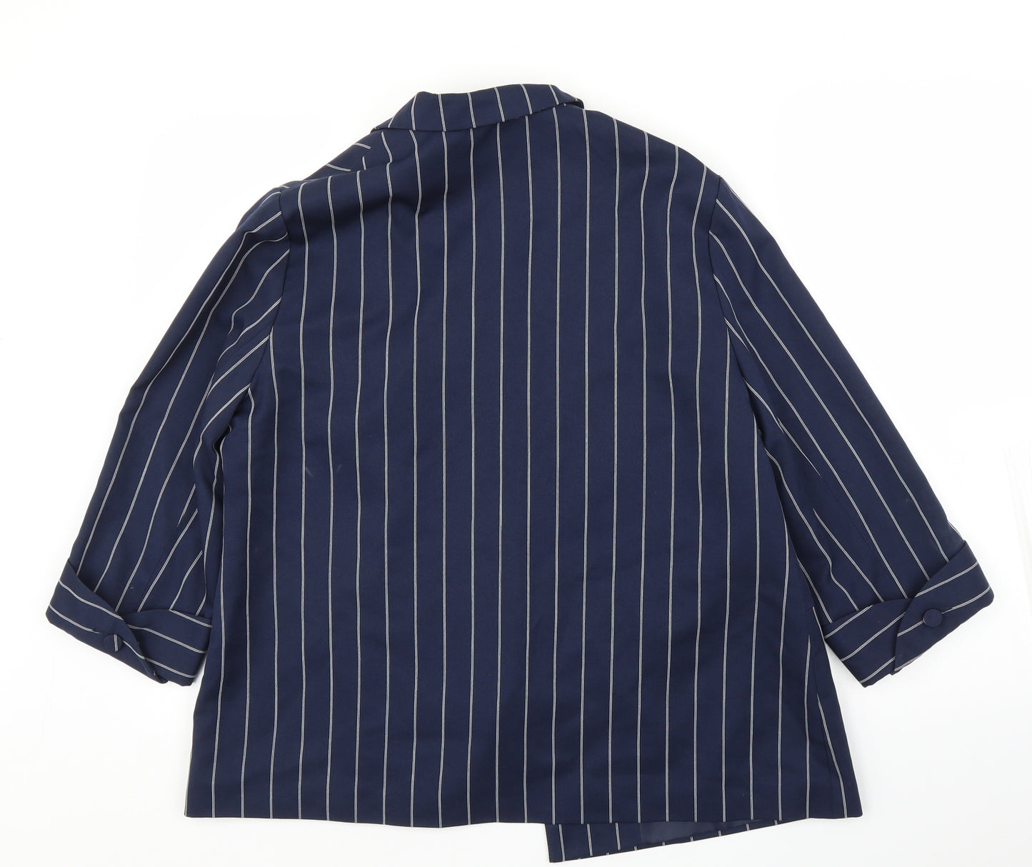 TU Womens Blue Striped  Cardigan Jumper Size 18