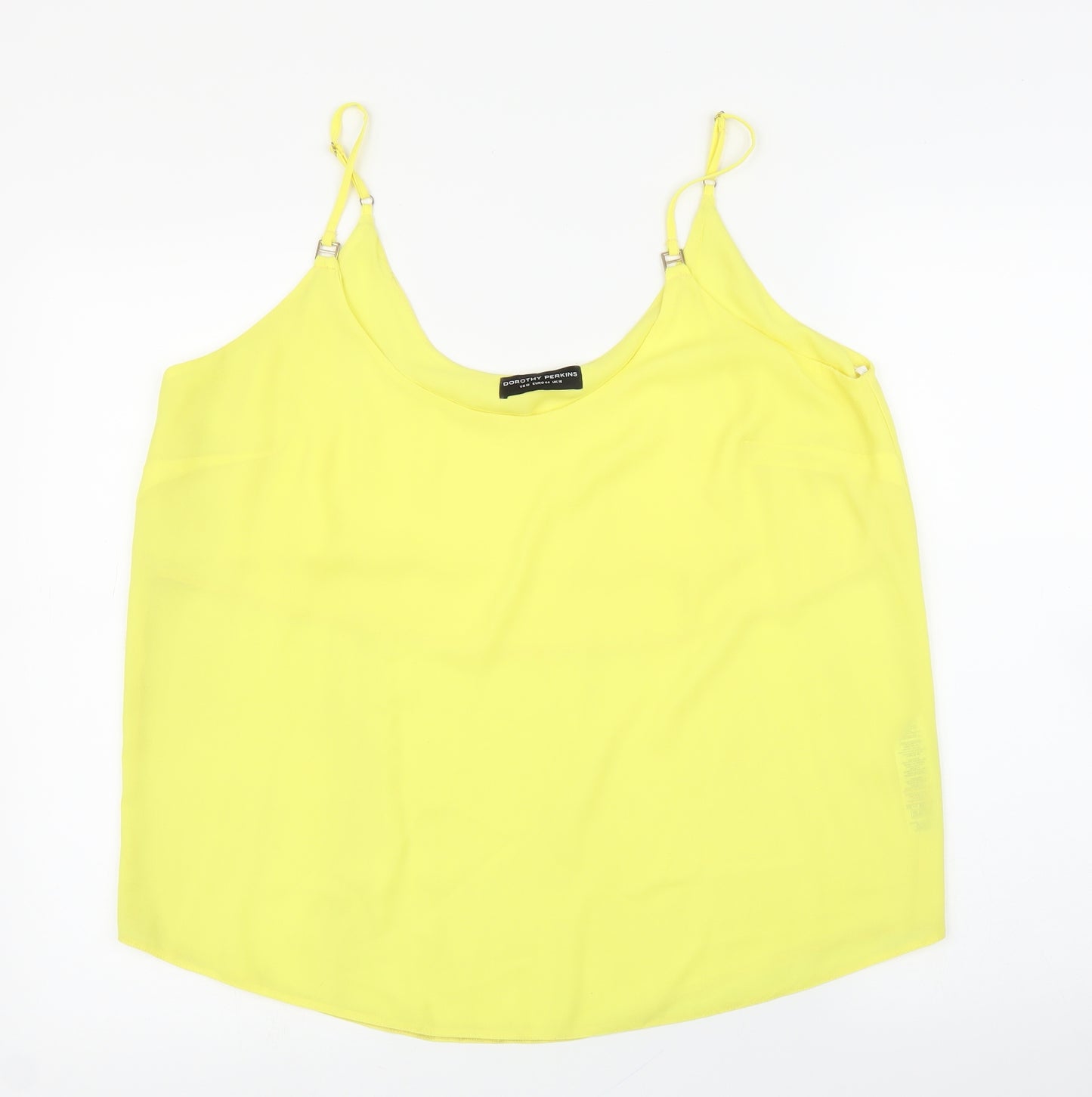 Dorothy Perkins Womens Yellow   Basic Blouse Size 16