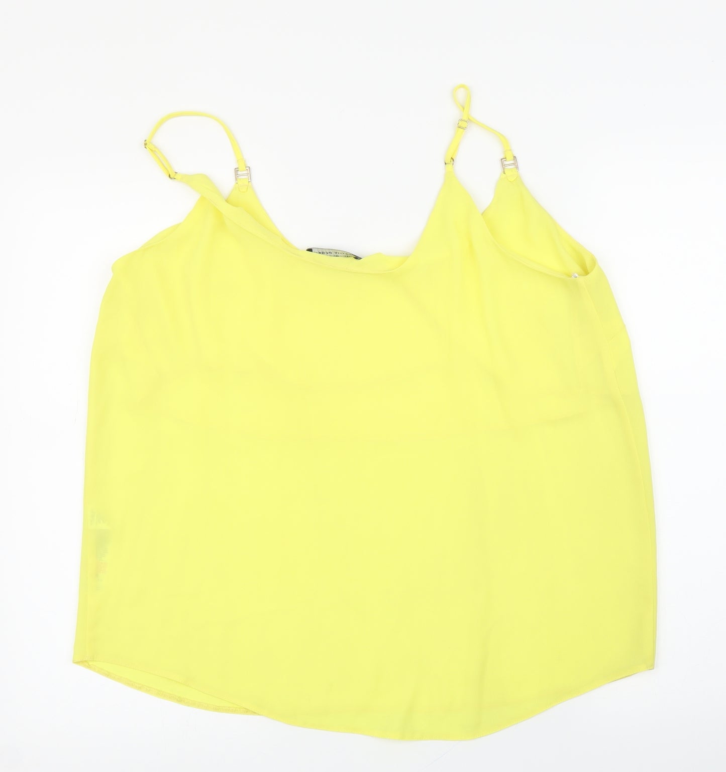 Dorothy Perkins Womens Yellow   Basic Blouse Size 16