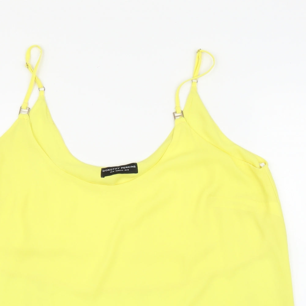 Dorothy Perkins Womens Yellow   Basic Blouse Size 16