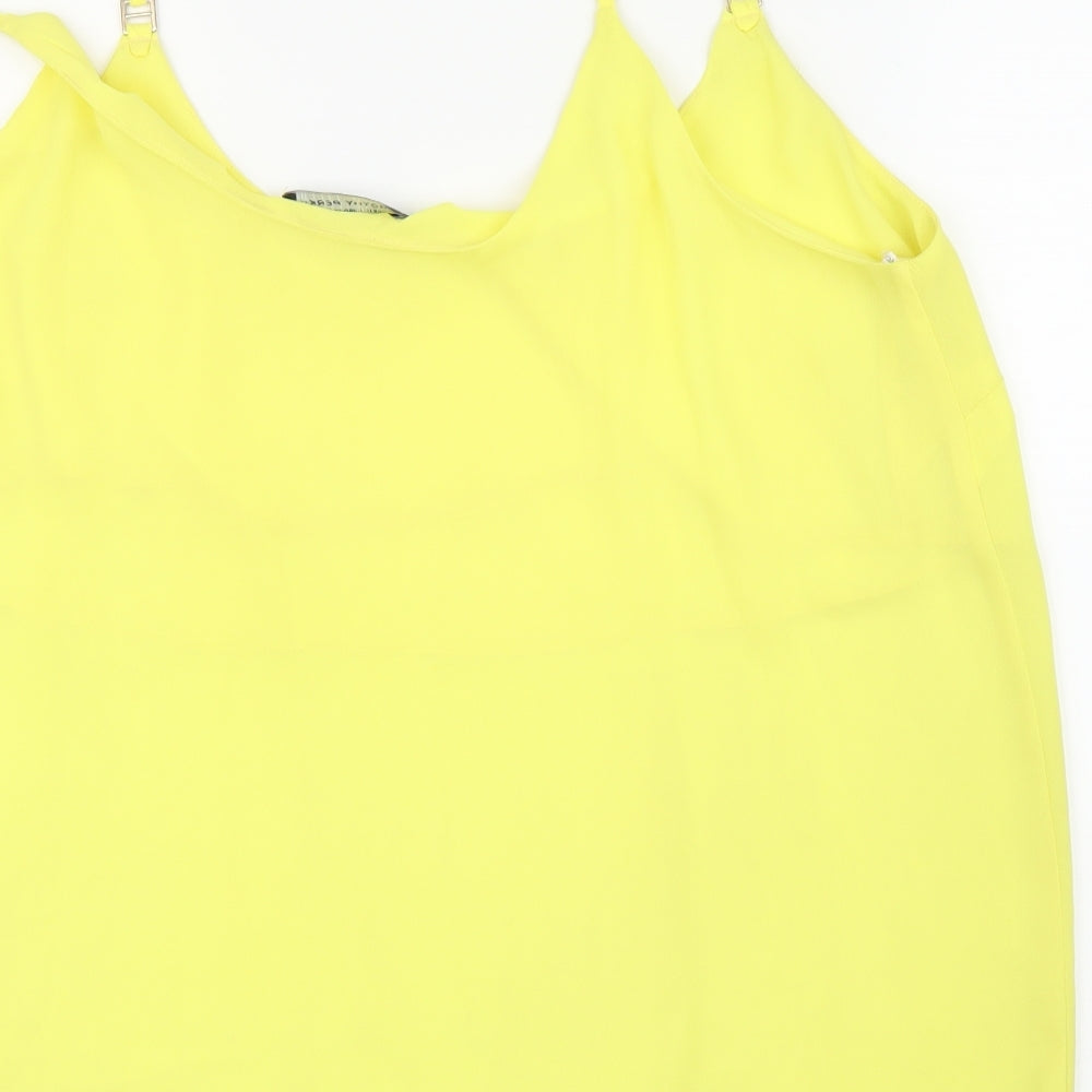 Dorothy Perkins Womens Yellow   Basic Blouse Size 16
