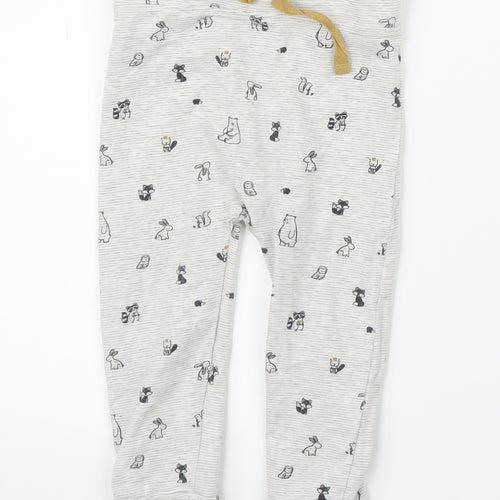 George Baby Grey Solid  Chemise Pyjama Set Size 9-12 Months