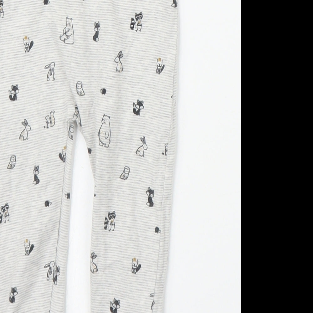 George Baby Grey Solid  Chemise Pyjama Set Size 9-12 Months