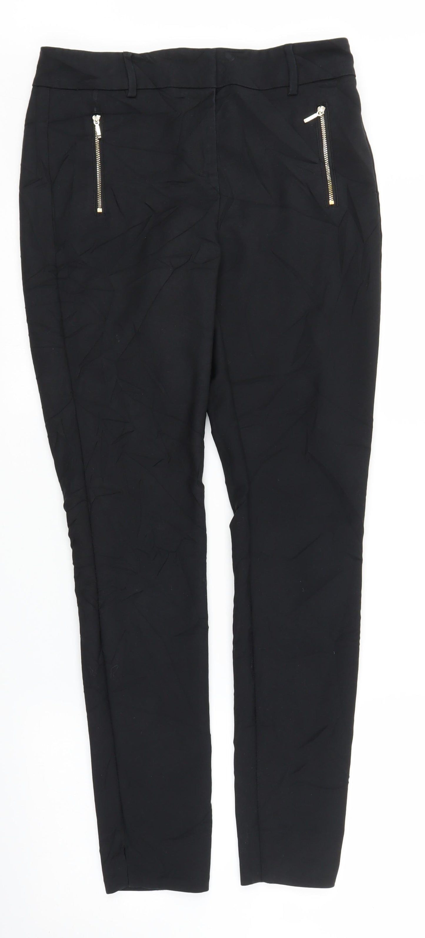 NEXT Womens Black   Carrot Trousers Size 8 L28 in