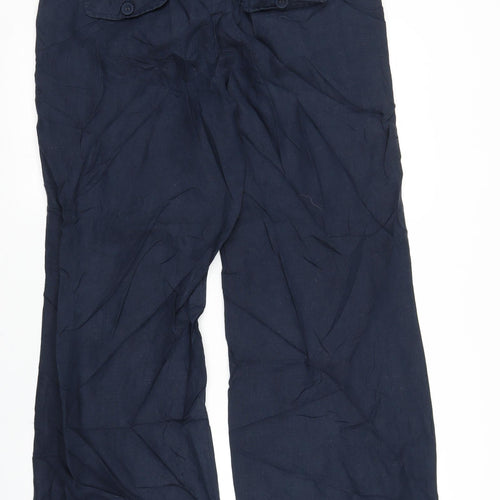 Monsoon Womens Blue   Trousers  Size 14 L26 in