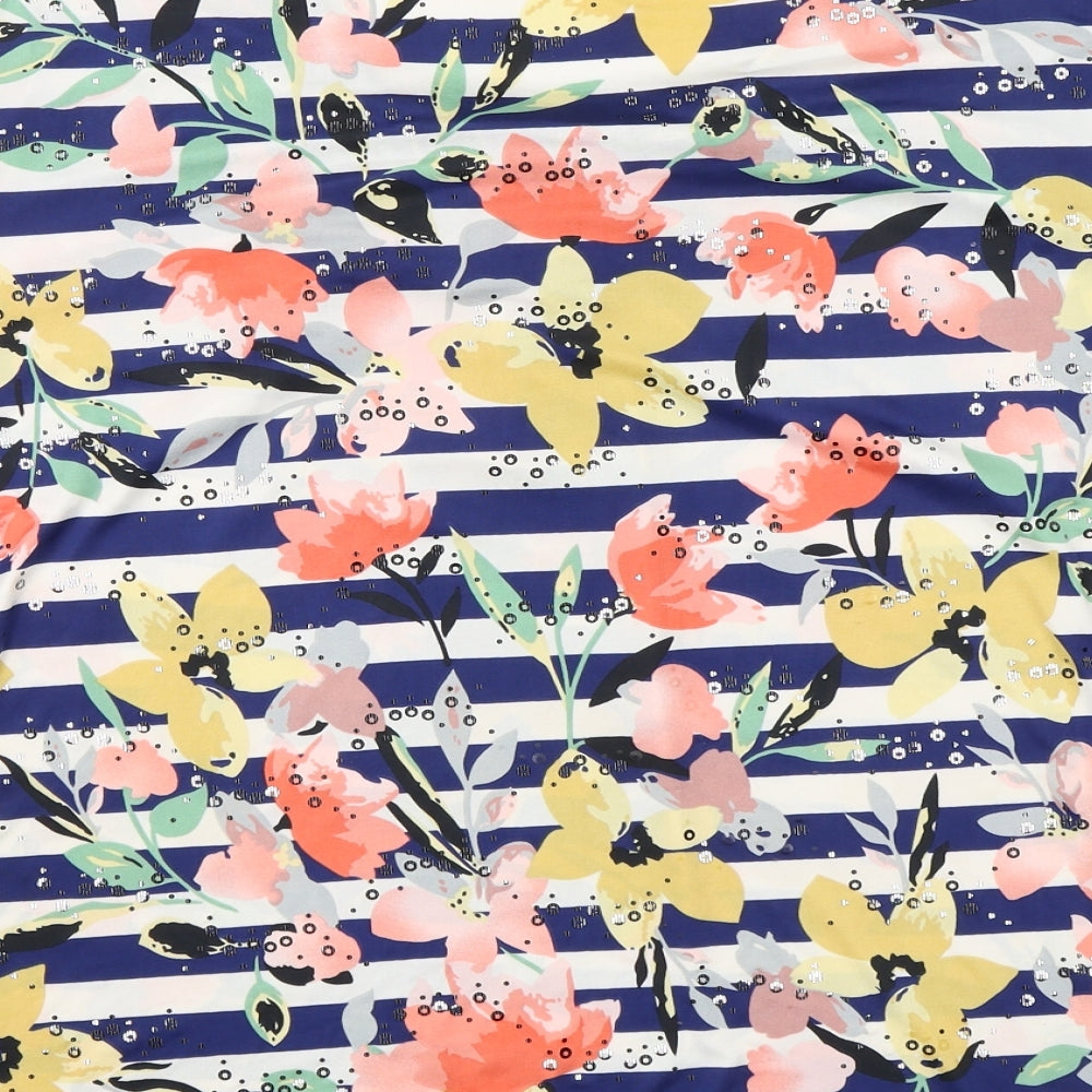 Alexara Womens Multicoloured Striped  Basic T-Shirt Size 18  - Summer