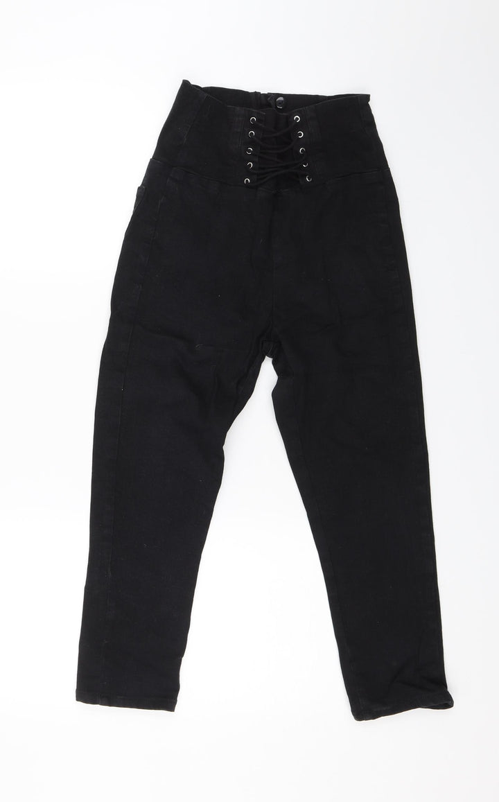 Topshop Womens Black Denim Skinny Jeans Size 28