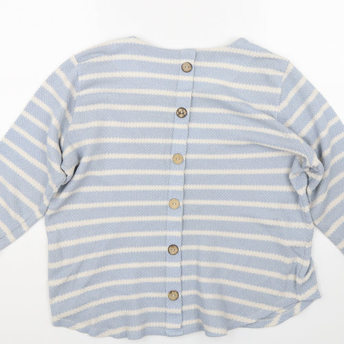 George Womens Blue Striped  Pullover Jumper Size 16