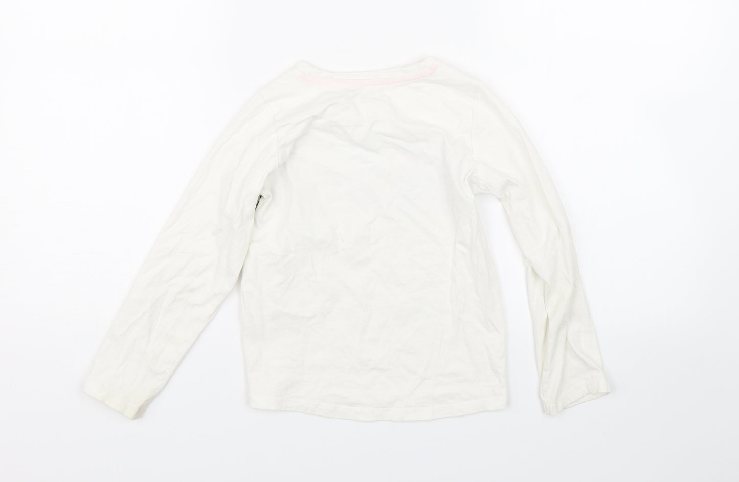 Nutmeg Girls White   Basic T-Shirt Size 6-7 Years