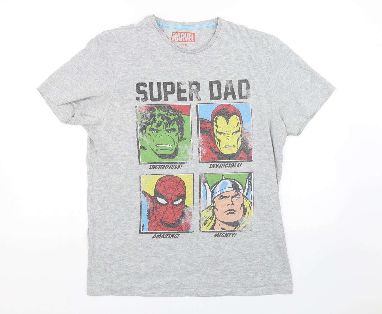 Marvel Mens Grey    T-Shirt Size M  - MARVEL