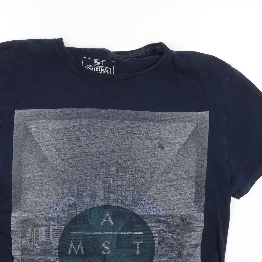 F&F Mens Blue    T-Shirt Size M