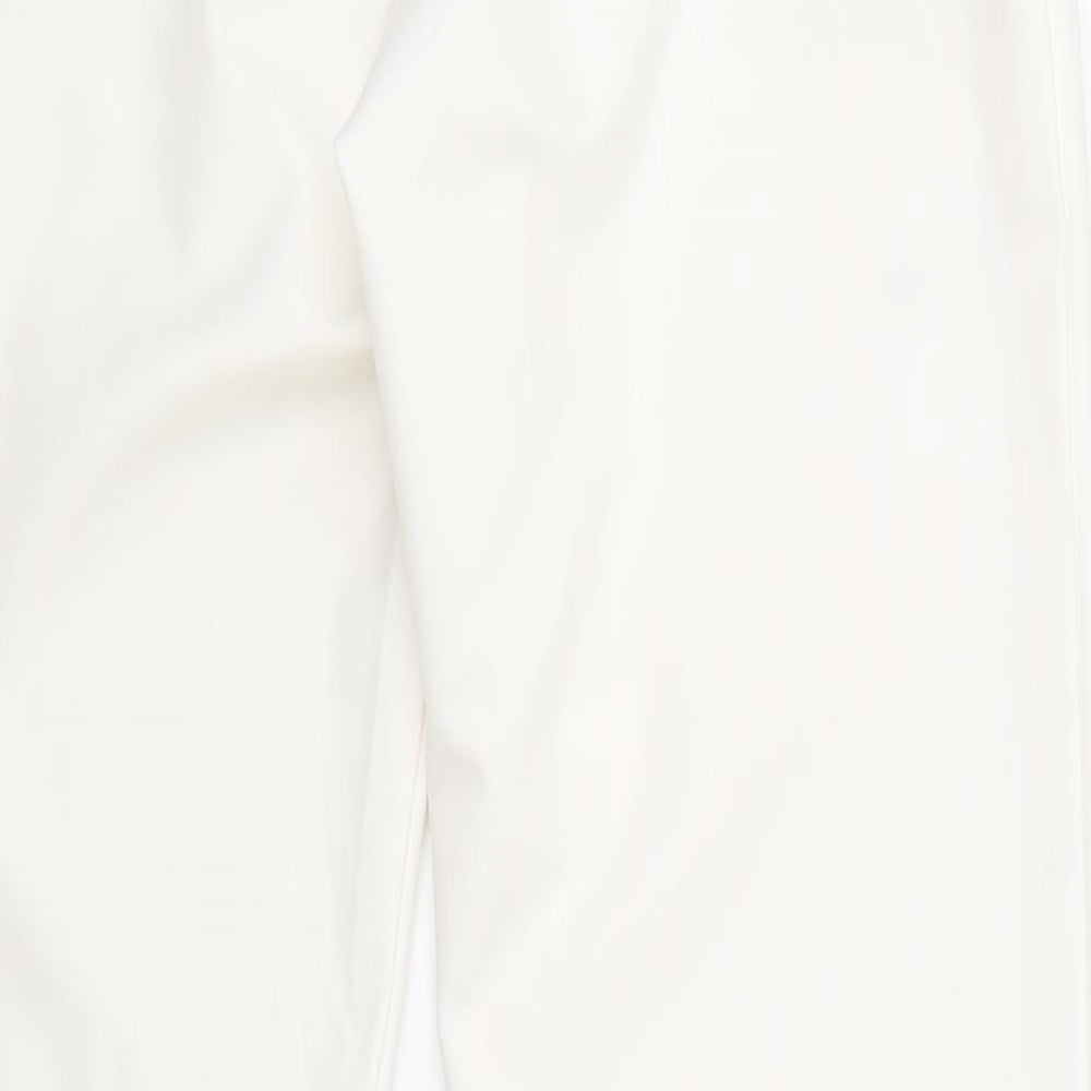 manier e de voir Womens White   Capri Trousers Size 10 L29.5 in - Elasticated Waist