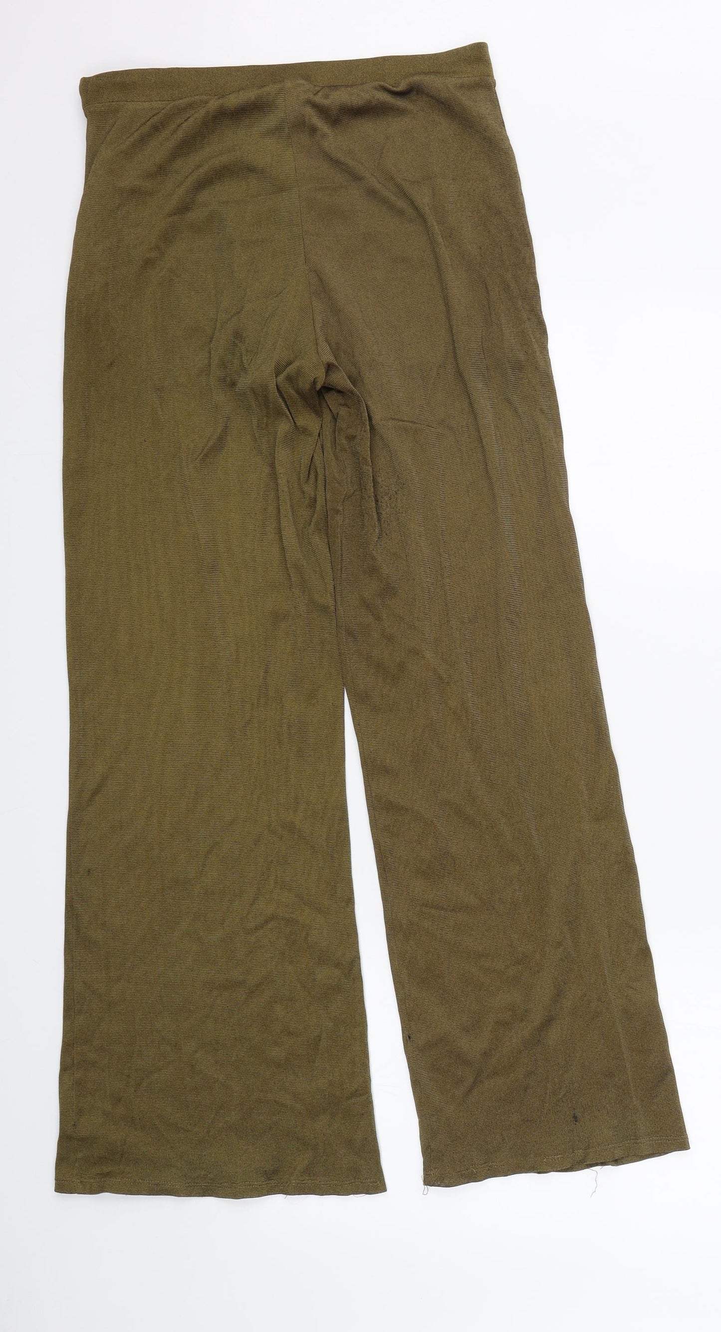 Zara Womens Green   Capri Trousers Size S L27 in - Elasticated Waist