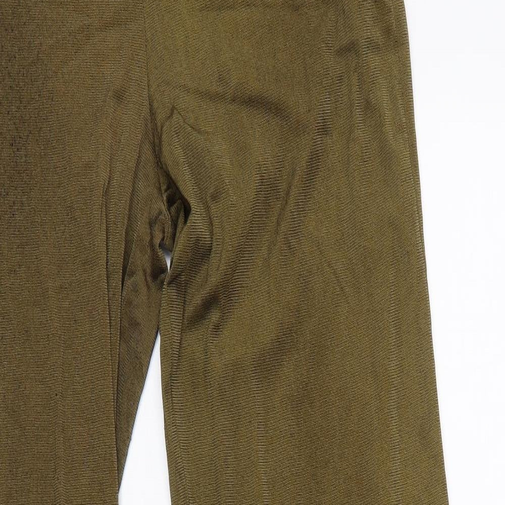 Zara Womens Green   Capri Trousers Size S L27 in - Elasticated Waist