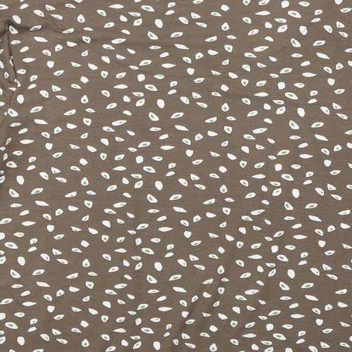 Debenhams Womens Brown Floral  Basic T-Shirt Size 10