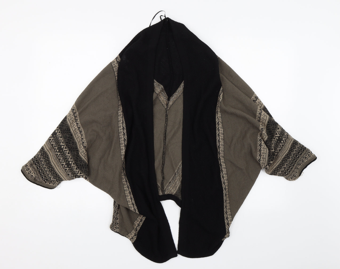 Apricot Womens Brown Argyle/Diamond  Cardigan Jumper Size S