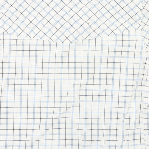 Vintage Refined Mens Blue Check   Button-Up Size M