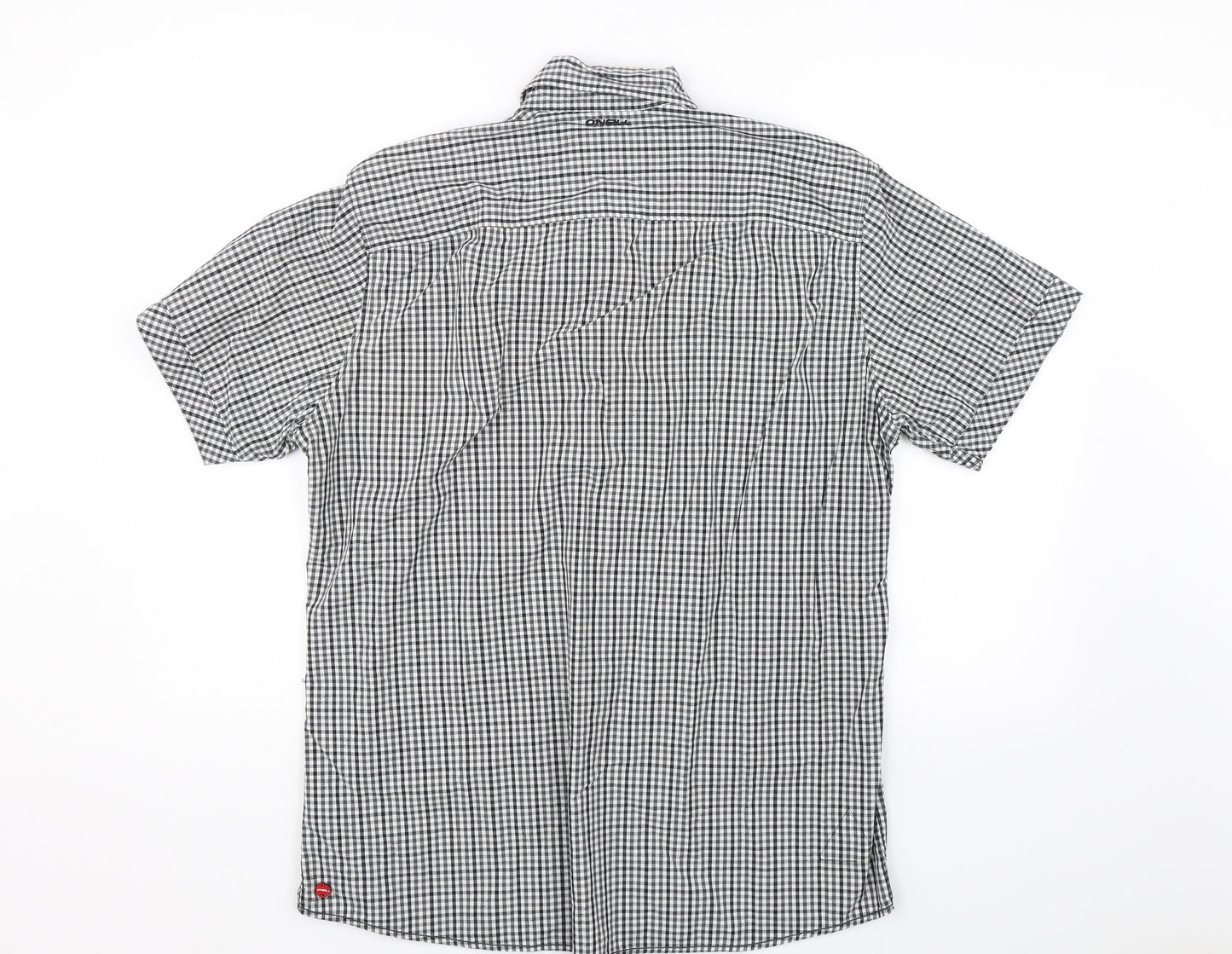 O'Neill Mens Black Check   Button-Up Size XL