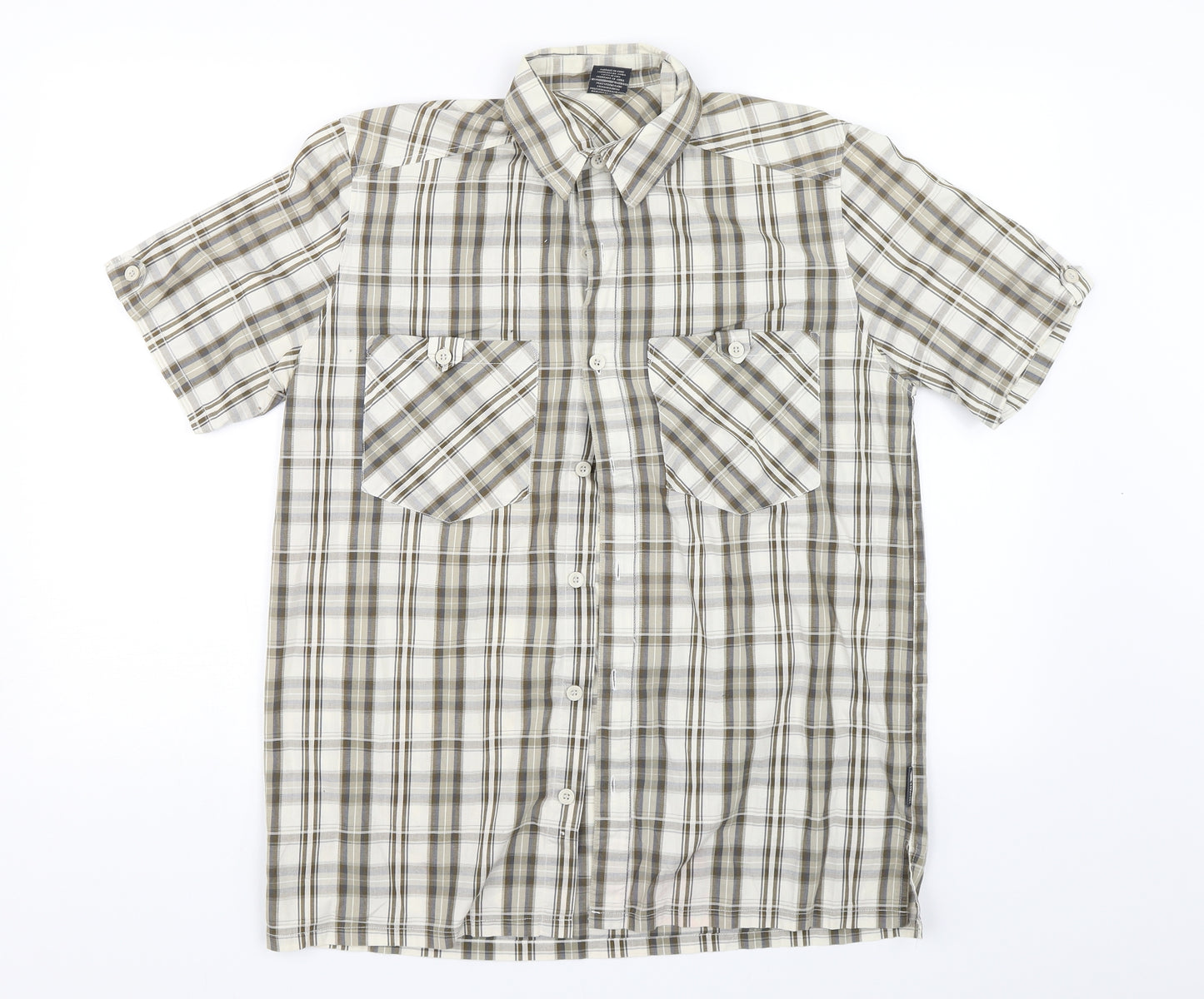 Trespass Mens Brown Check   Button-Up Size S