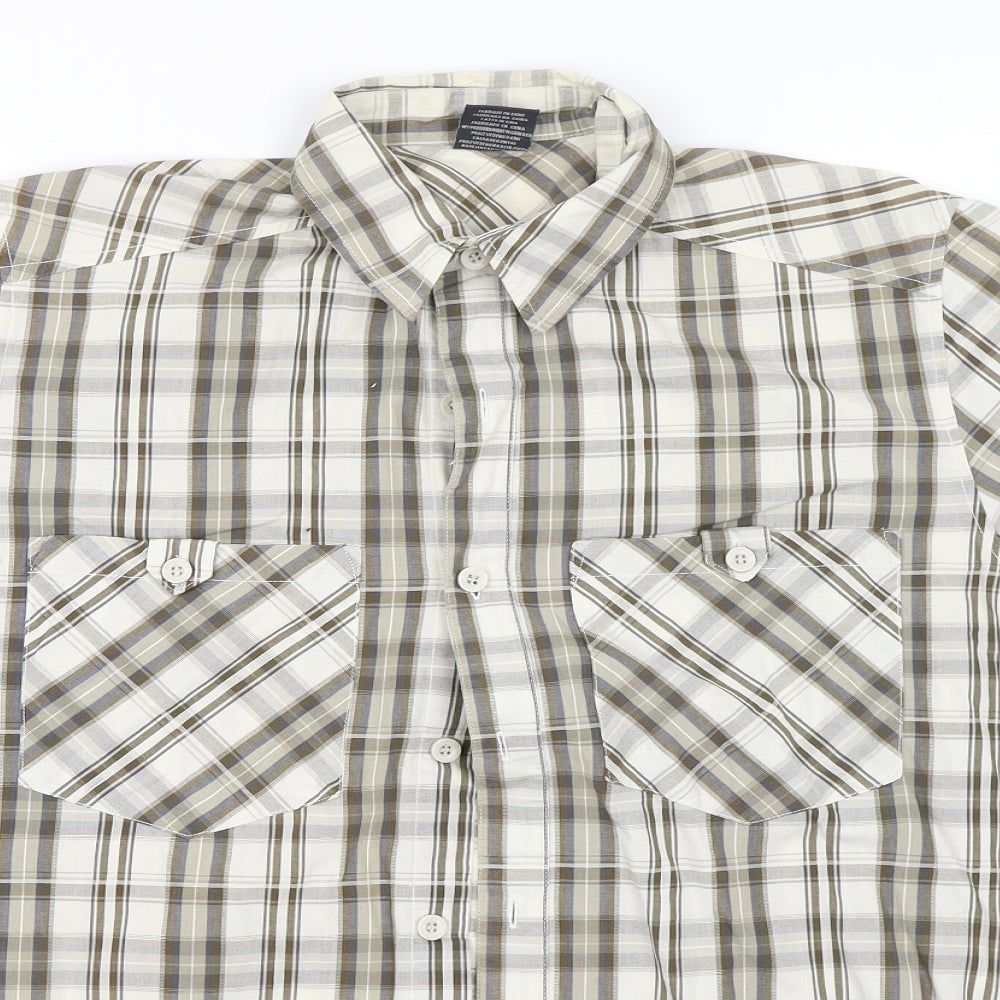 Trespass Mens Brown Check   Button-Up Size S
