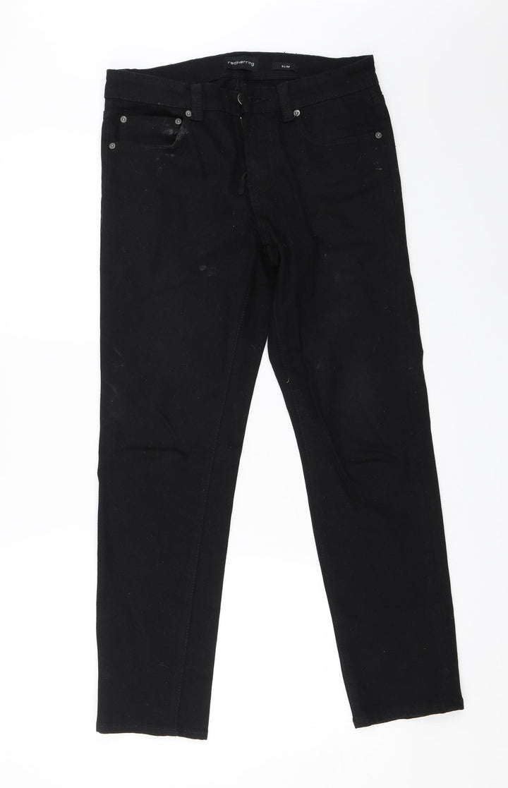 Debenhams Womens Black Denim Skinny Jeans Size 30 L27 in