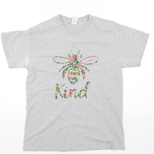 Gildan Womens Grey   Basic T-Shirt Size M  - Bee Kind