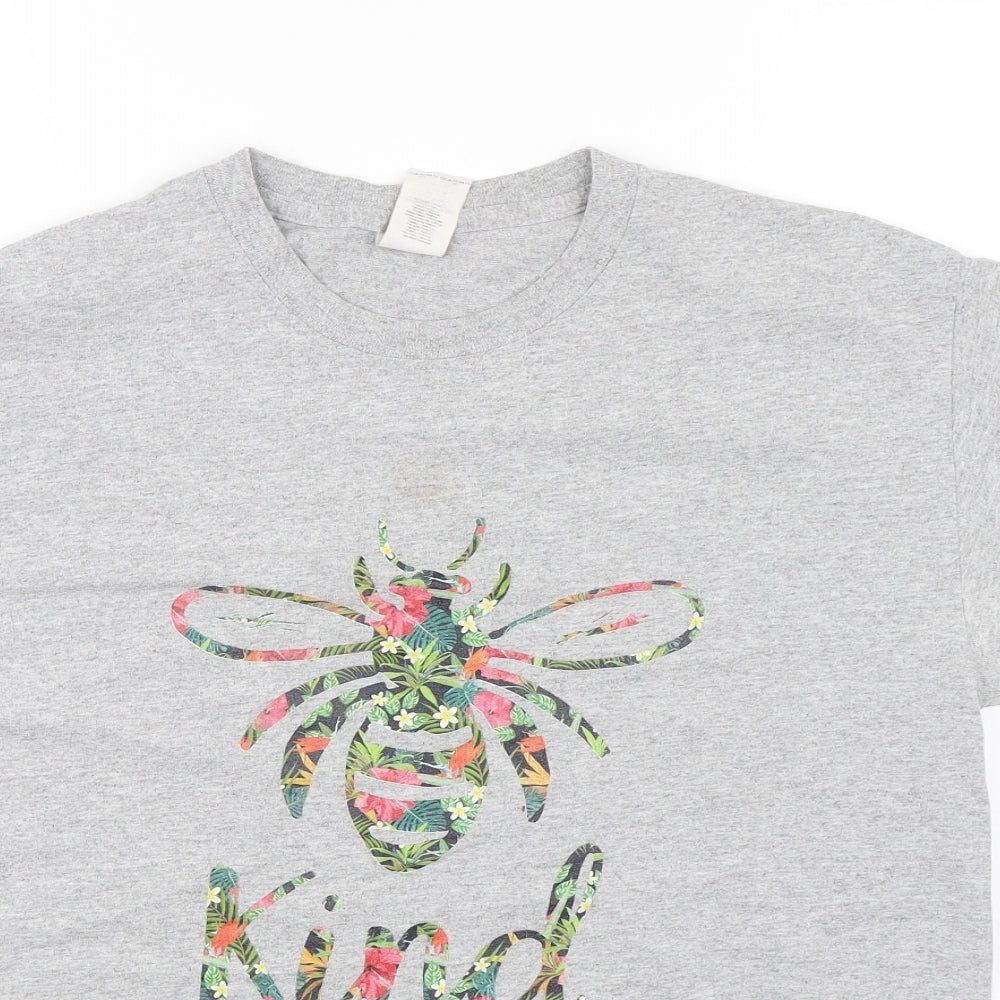 Gildan Womens Grey   Basic T-Shirt Size M  - Bee Kind